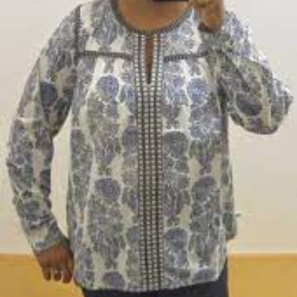 J. Crew Factory Women L, Boho Cotton Tunic - Picture 7 of 9